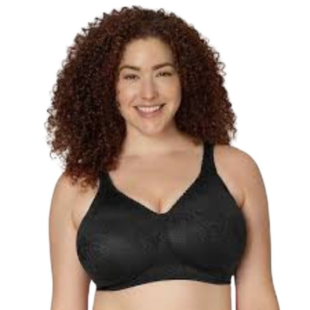 Playtex 18 Hour Cooling Comfort Wirefree Bra Black 40DDD Lace Breathable NIP